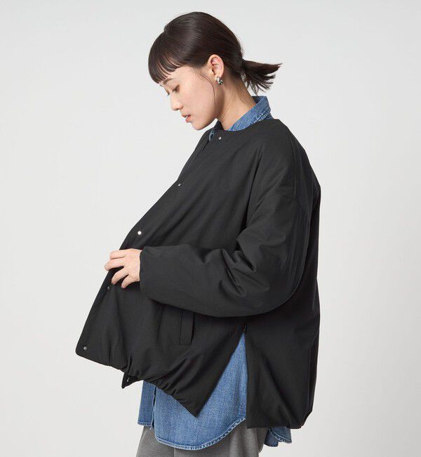 UNITED ARROWS green label relaxing「［size SHORTあり］パフィー ノーカラー ブルゾン 撥水 保温性 ウォッシャブル」|ブルゾン・スタジャン|