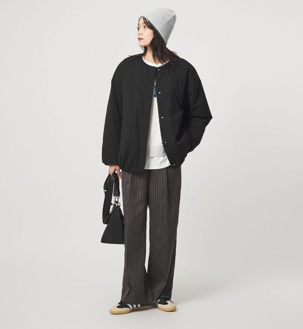 UNITED ARROWS green label relaxing「［size SHORTあり］パフィー ノーカラー ブルゾン 撥水 保温性 ウォッシャブル」|ブルゾン・スタジャン|