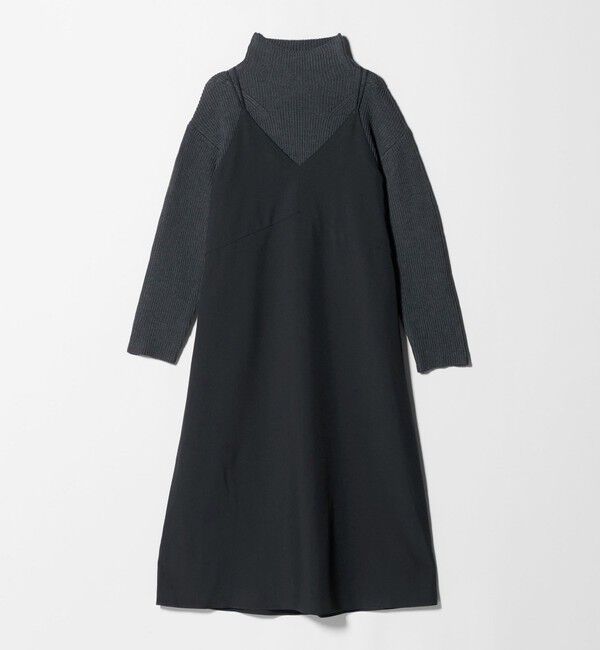 UNITED ARROWS green label relaxing「タートルネック ニット &times; キャミソールワンピース セット」|ワンピース|