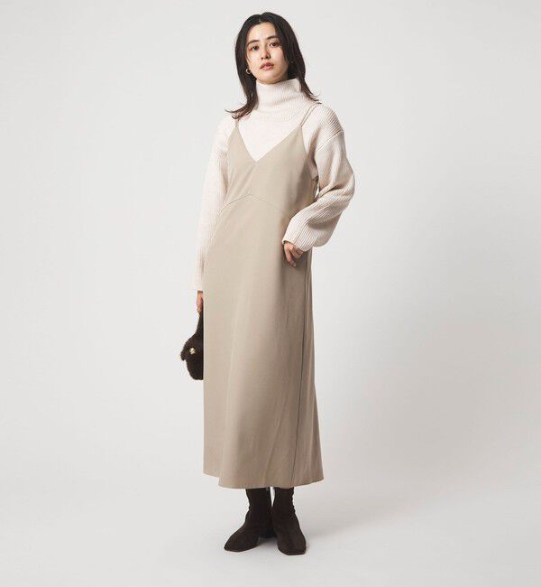 UNITED ARROWS green label relaxing「タートルネック ニット &times; キャミソールワンピース セット」|ワンピース|