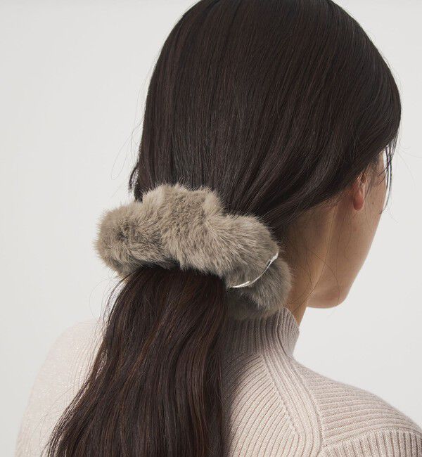 UNITED ARROWS green label relaxing「フェイクファー メタルリング シュシュ」|ヘアゴム・シュシュ|NATURAL