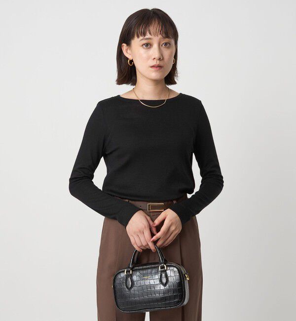 UNITED ARROWS green label relaxing「ウール フライス クルーネック カットソー  ウォッシャブル」|Tシャツ・カットソー|