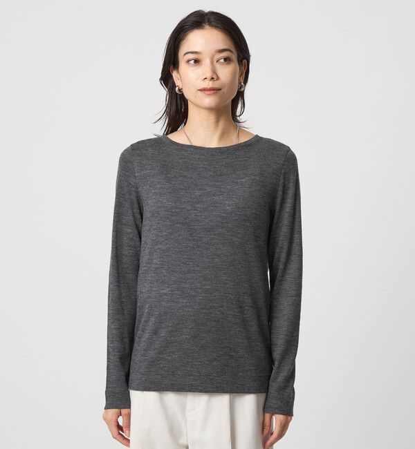 UNITED ARROWS green label relaxing「ウール フライス クルーネック カットソー  ウォッシャブル」|Tシャツ・カットソー|