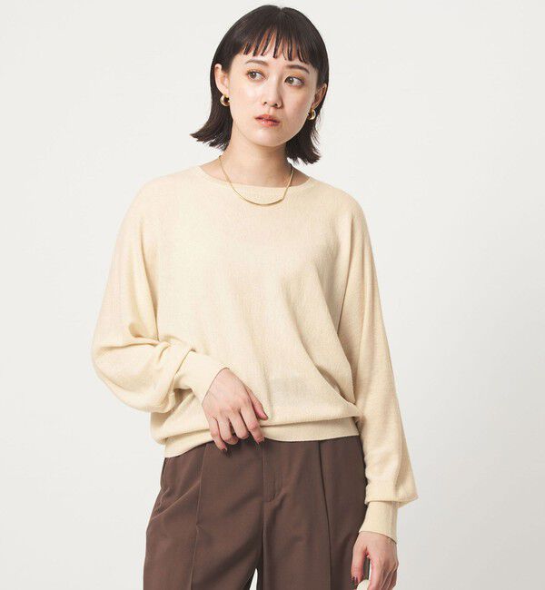 UNITED ARROWS green label relaxing「スパンコール プルオーバー ニット」|ニット・セーター|CREAM