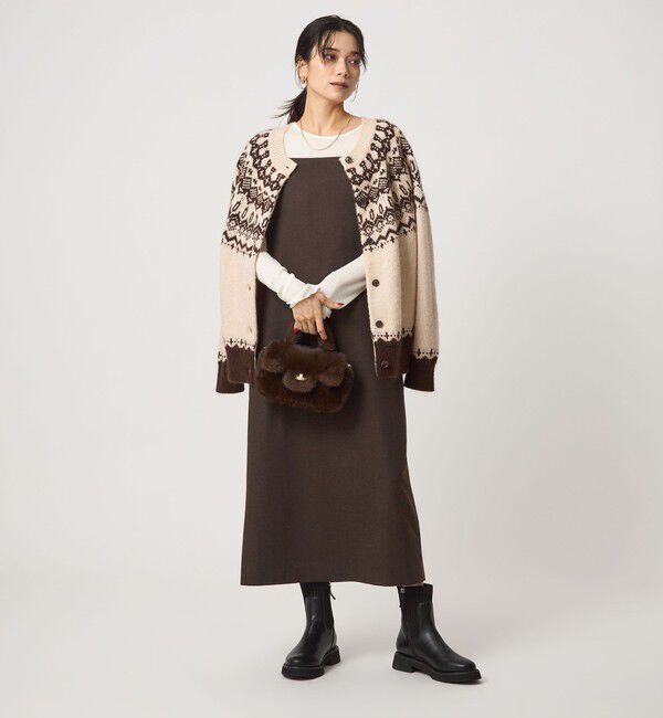 UNITED ARROWS green label relaxing「［size SHORTあり］ライト サキソニー キャミソール ワンピース ウォッシャブル」|ワンピース|DK.BROWN