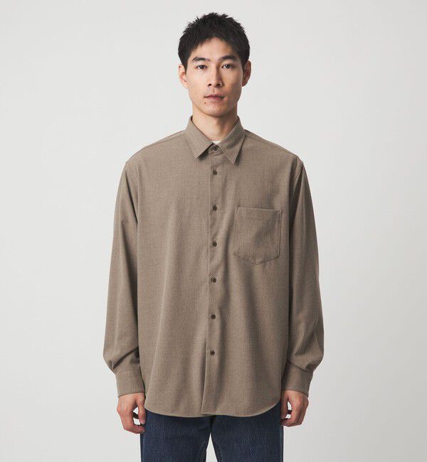 UNITED ARROWS green label relaxing「TRフラノ ジャストルーズ レギュラーカラー シャツ -ストレッチ-」|シャツ・ブラウス|