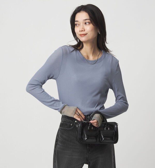 UNITED ARROWS green label relaxing「チュール ドッキング シアー プルオーバー」|Tシャツ・カットソー|