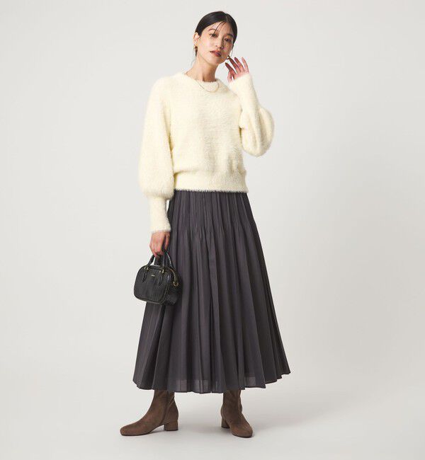 UNITED ARROWS green label relaxing「【WEB限定】＜at ease＞フェザーヤーン プルオーバー ニット」|ニット・セーター|