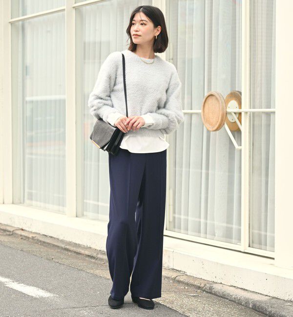 UNITED ARROWS green label relaxing「【WEB限定】＜at ease＞フェザーヤーン プルオーバー ニット」|ニット・セーター|