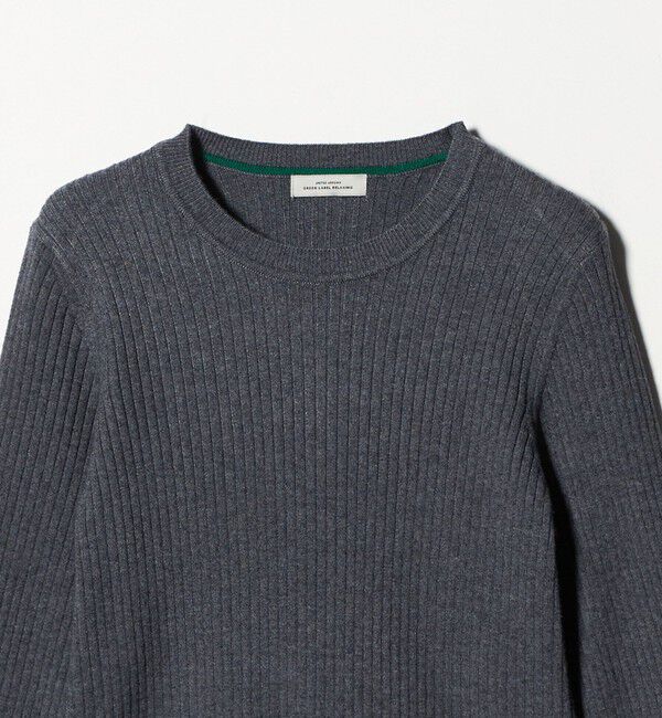 UNITED ARROWS green label relaxing「【WEB限定】＜at ease＞ソデサキ バイカラー プルオーバー ニット ウォッシャブル」|ニット・セーター|