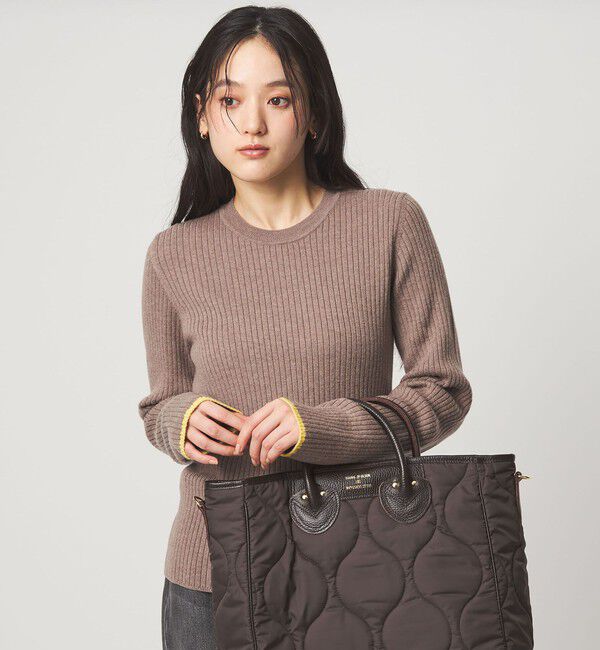 UNITED ARROWS green label relaxing「【WEB限定】＜at ease＞ソデサキ バイカラー プルオーバー ニット ウォッシャブル」|ニット・セーター|