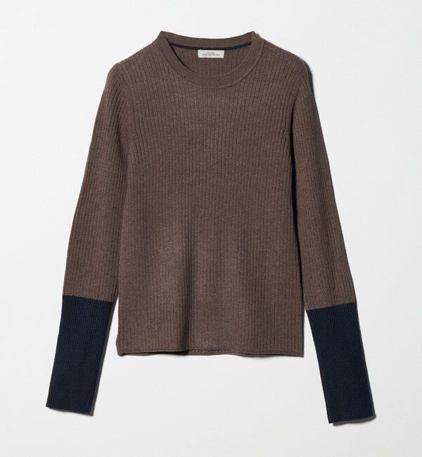 UNITED ARROWS green label relaxing「【WEB限定】＜at ease＞バイカラー クルーネック プルオーバー ニット」|ニット・セーター|
