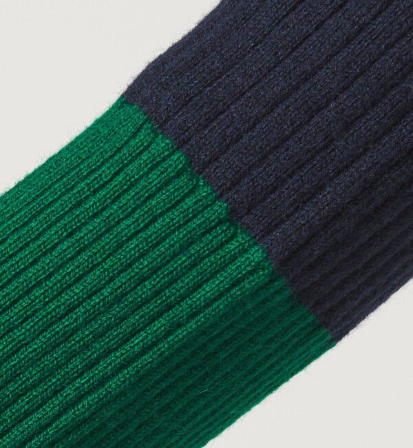 UNITED ARROWS green label relaxing「【WEB限定】＜at ease＞バイカラー クルーネック プルオーバー ニット」|ニット・セーター|