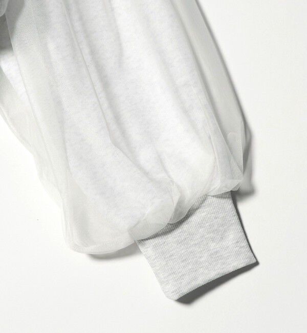 UNITED ARROWS green label relaxing「【WEB限定】＜at ease＞チュール ドッキング スウェット プルオーバー」|スウェット・ジャージ|