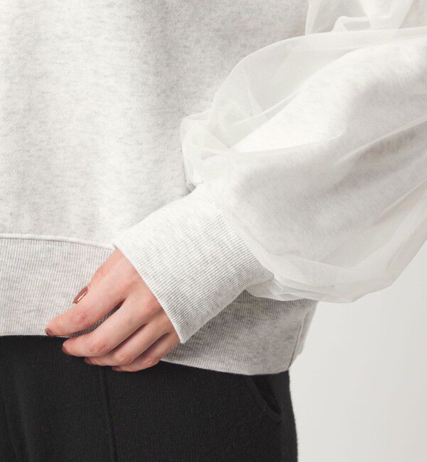 UNITED ARROWS green label relaxing「【WEB限定】＜at ease＞チュール ドッキング スウェット プルオーバー」|スウェット・ジャージ|