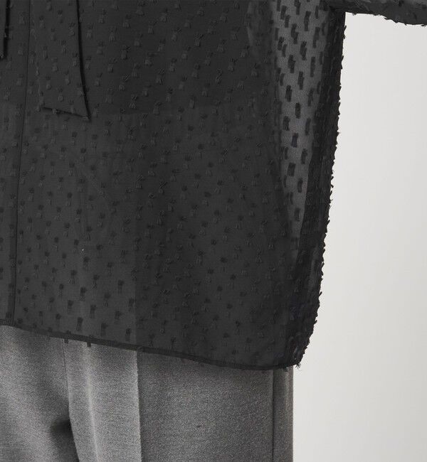 UNITED ARROWS green label relaxing「プチ リボンモチーフ ジャガード ブラウス」|シャツ・ブラウス|