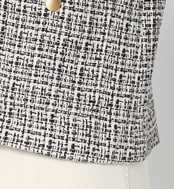 UNITED ARROWS green label relaxing「ツイードライク ノーカラー ジャケット」|ノーカラージャケット|