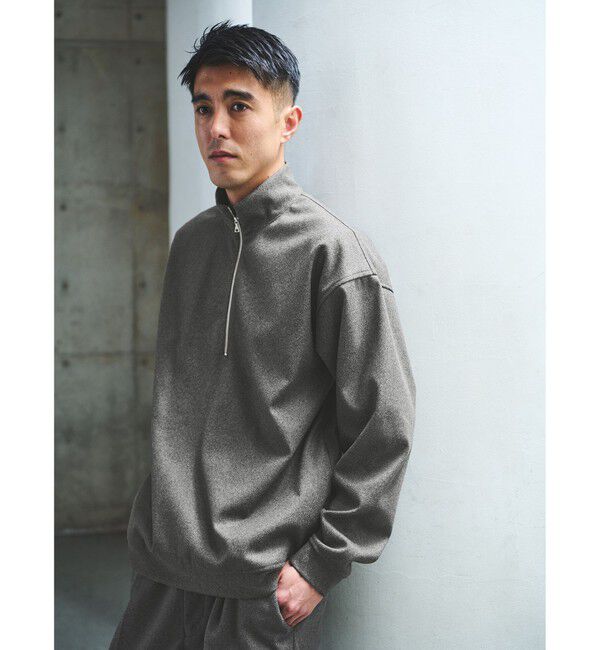 UNITED ARROWS green label relaxing「WONDER CLOTH ハーフジップ プルオーバー -ストレッチ-」|その他|MD.GRAY