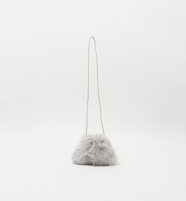 UNITED ARROWS green label relaxing「ラメ フェイクファー ポシェット  / キッズ 」|リュック|MD.GRAY