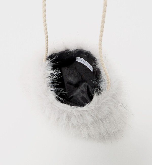 UNITED ARROWS green label relaxing「ラメ フェイクファー ポシェット  / キッズ 」|リュック|