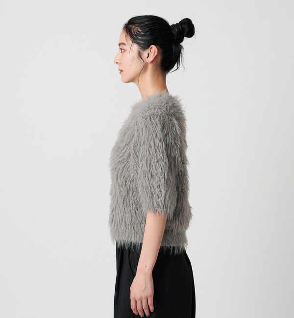 BEAUTY&YOUTH UNITED ARROWS「フェザーヤーン ハーフスリーブ ニットプルオーバー」|ニット・セーター|