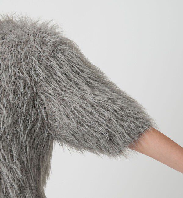 BEAUTY&YOUTH UNITED ARROWS「フェザーヤーン ハーフスリーブ ニットプルオーバー」|ニット・セーター|