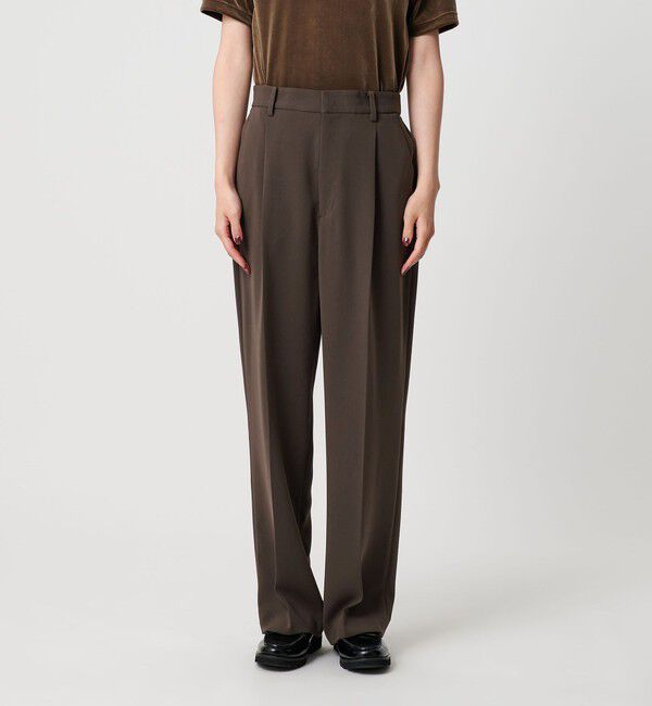 BEAUTY&YOUTH UNITED ARROWS「タックワイドストレートパンツ ウォッシャブル」|スラックス|
