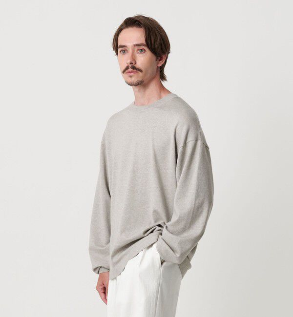 BEAUTY&YOUTH UNITED ARROWS「コットン カシミヤ ブレンド ロングスリーブ Tシャツ」|ニット・セーター|
