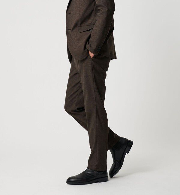BEAUTY&YOUTH UNITED ARROWS「リサイクル ポリエステル 1プリーツ テーパード パンツ NO.3 セットアップ対応 ウォッシャブル」|チノ|