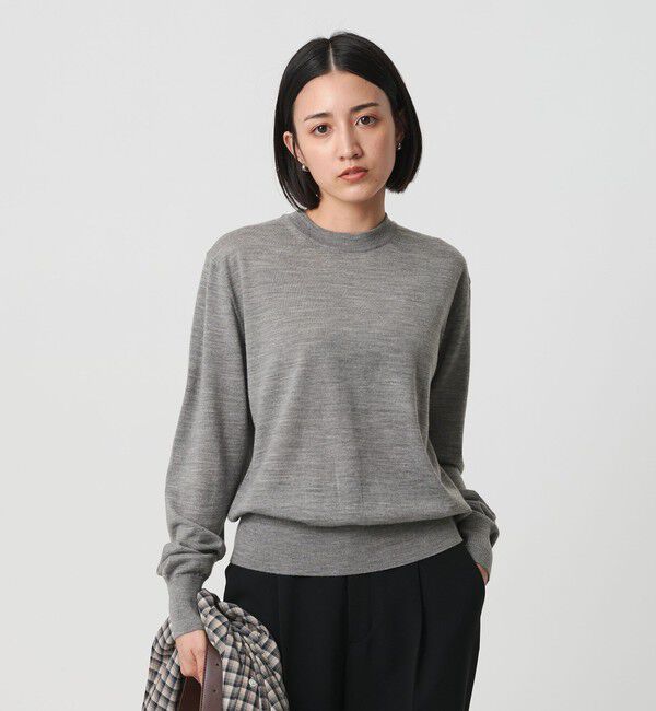 BEAUTY&YOUTH UNITED ARROWS「ウールポリエステル ハイゲージクルーネックニット ウォッシャブル」|ニット・セーター|