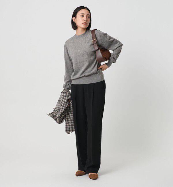 BEAUTY&YOUTH UNITED ARROWS「ウールポリエステル ハイゲージクルーネックニット ウォッシャブル」|ニット・セーター|