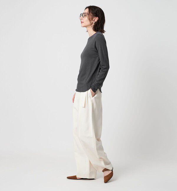 BEAUTY&YOUTH UNITED ARROWS「セルロースウールブレンド クルーネックカットソー」|Tシャツ・カットソー|