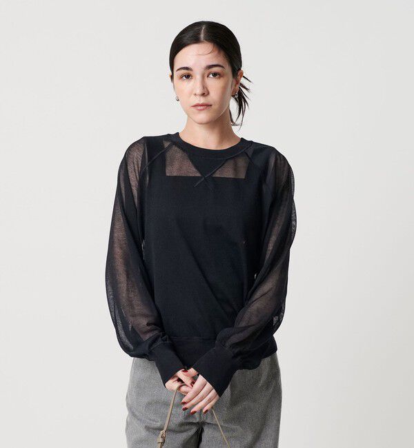 BEAUTY&YOUTH UNITED ARROWS「【WEB限定】シアーニットプルオーバー ウォッシャブル」|ニット・セーター|