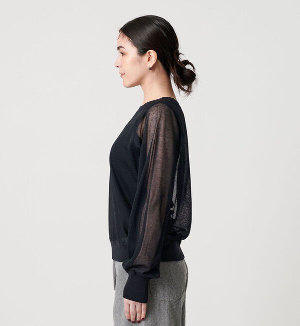 BEAUTY&YOUTH UNITED ARROWS「【WEB限定】シアーニットプルオーバー ウォッシャブル」|ニット・セーター|