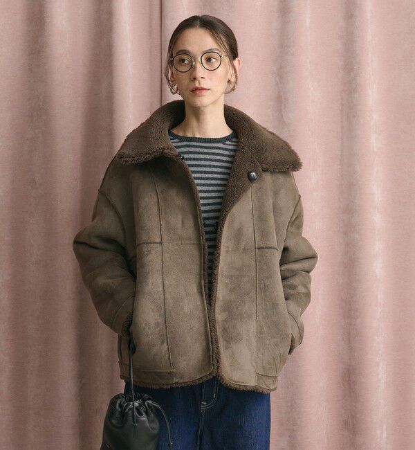 BEAUTY&YOUTH UNITED ARROWS「【WEB限定】ボア&times;フェイクムートン ループボタンジャケット 2WAY」|その他|