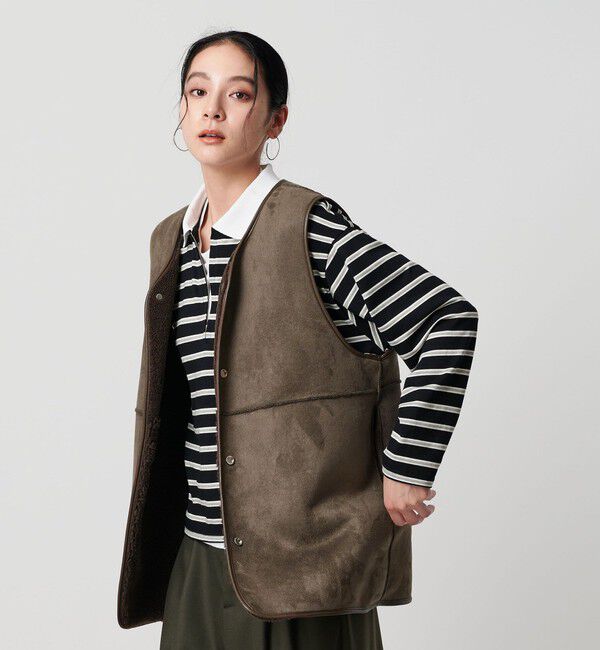 BEAUTY&YOUTH UNITED ARROWS「【WEB限定】ボア&times;フェイクムートン リバーシブルベスト」|ダウンベスト・ベスト|