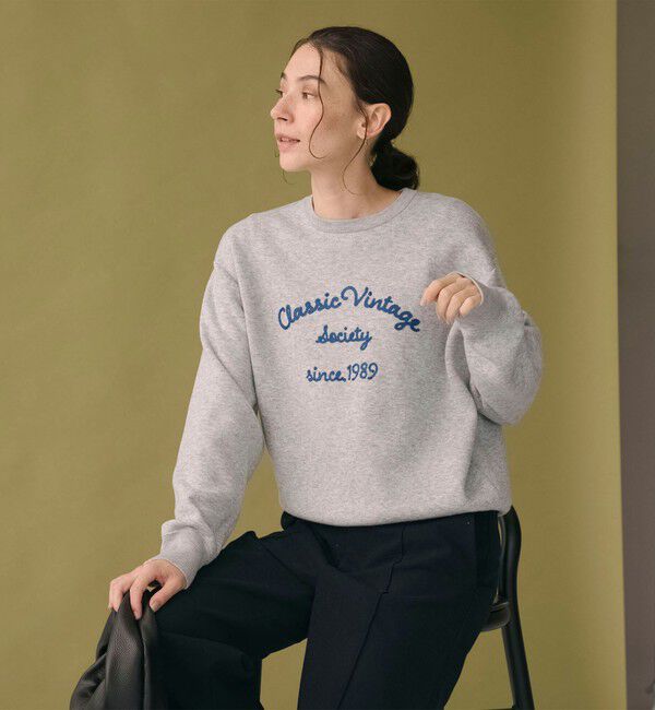 BEAUTY&YOUTH UNITED ARROWS「ロゴクルーネック ニットプルオーバー ウォッシャブル」|ニット・セーター|