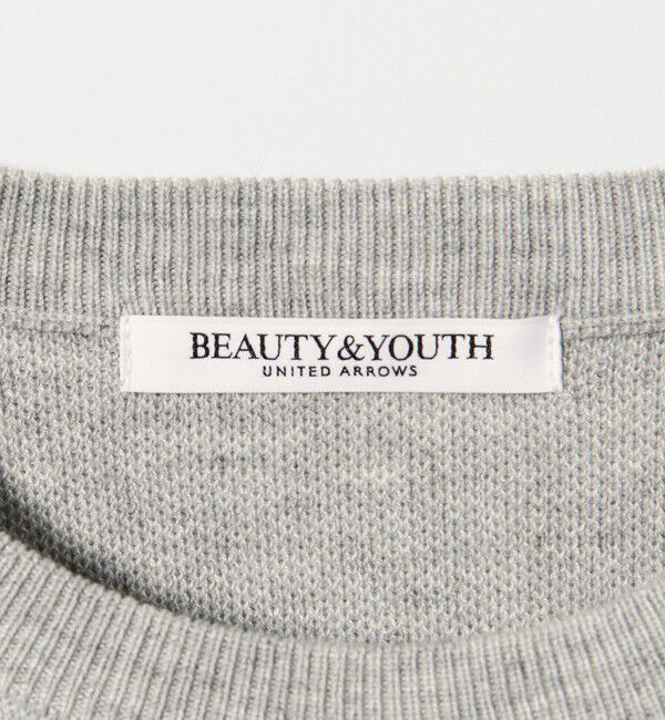 BEAUTY&YOUTH UNITED ARROWS「ロゴクルーネック ニットプルオーバー ウォッシャブル」|ニット・セーター|