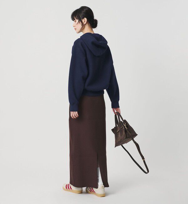 BEAUTY&YOUTH UNITED ARROWS「コットンウールブレンド ソリッド＆ボーダーニットフーディ ウォッシャブル」|ニット・セーター|