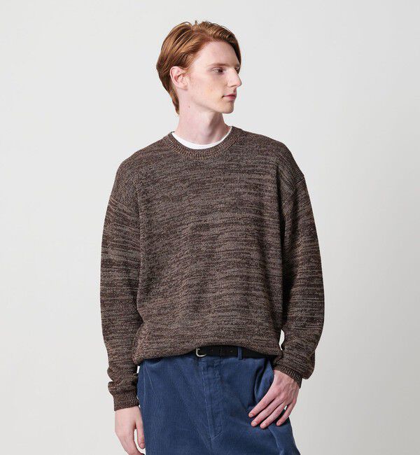 BEAUTY&YOUTH UNITED ARROWS「ドロップ ミラノ ミックス クルーネック ニット」|ニット・セーター|