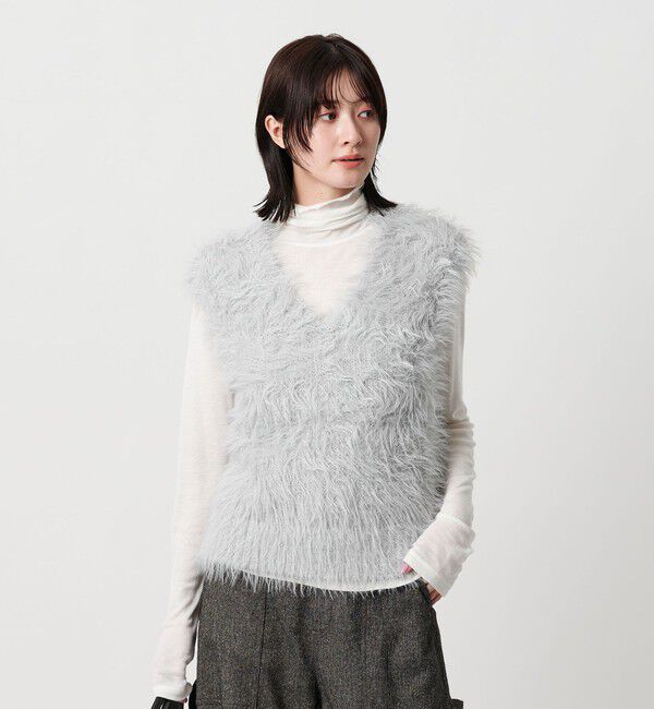 BEAUTY&YOUTH UNITED ARROWS「【WEB限定】フェザーヤーン ラメニット 2WAYベスト」|ニット・セーター|