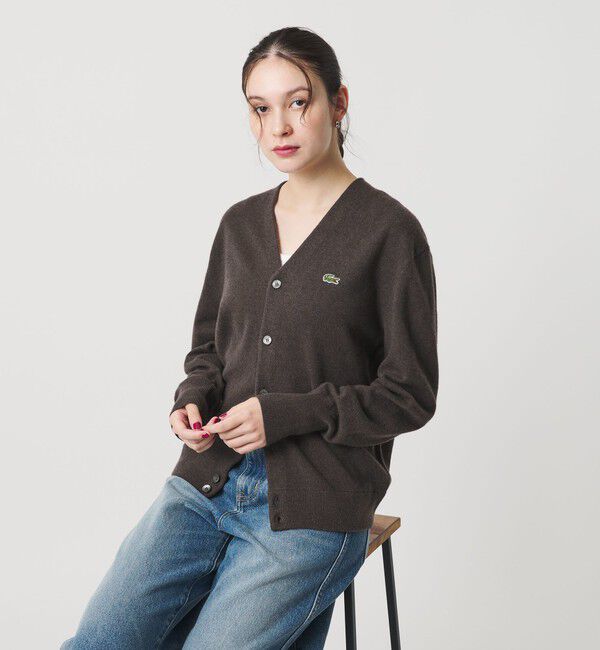 BEAUTY&YOUTH UNITED ARROWS「【別注】＜LACOSTE＞ロングスリーブニットカーディガン」|カーディガン|