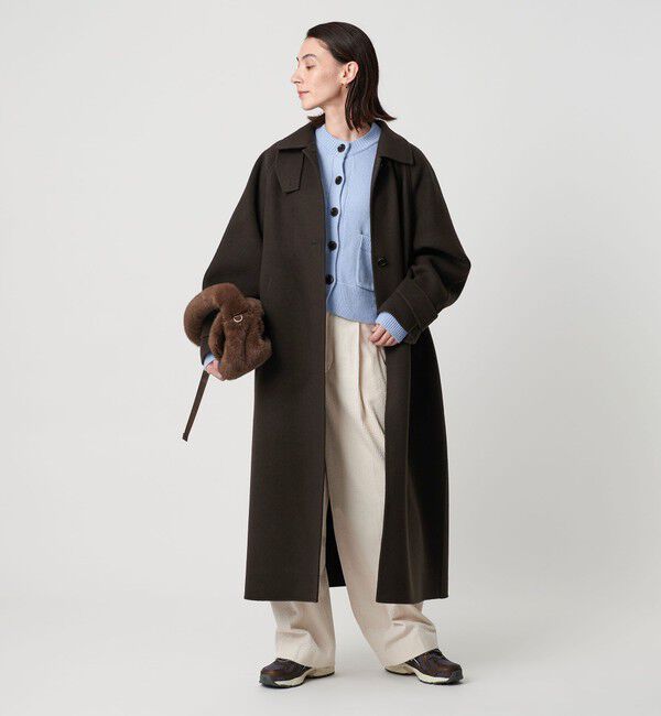 BEAUTY&YOUTH UNITED ARROWS「リバー ステンカラー ロングコート」|ステンカラーコート|DK.BROWN