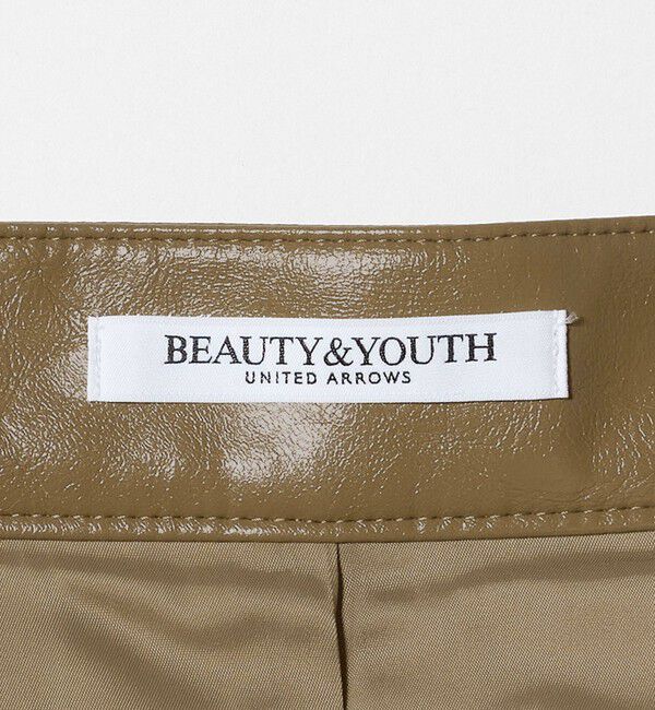 BEAUTY&YOUTH UNITED ARROWS「レザーライク Aラインスカート」|台形|