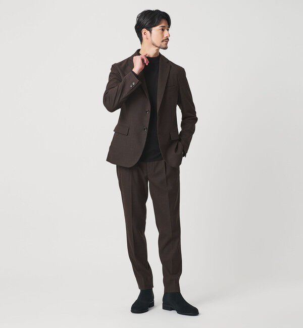 BEAUTY&YOUTH UNITED ARROWS「【WEB限定 WARDROBE SMART】DELEGANT サキソニー セットアップ/ジャケット＆イージーパンツ」|スーツ|