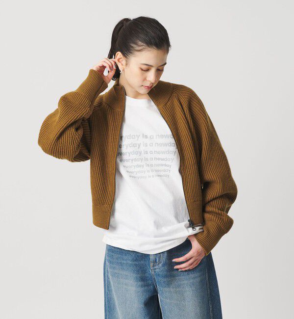 BEAUTY&YOUTH UNITED ARROWS「ウールブレンドアゼ ジップショートカーディガン」|カーディガン|