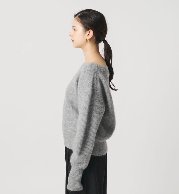 BEAUTY&YOUTH UNITED ARROWS「フォックスブレンド ボリュームスリーブ ボートネックニットプルオーバー」|ニット・セーター|