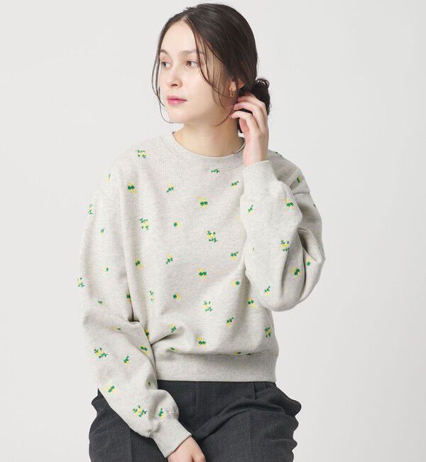 BEAUTY&YOUTH UNITED ARROWS「コットン裏毛 エンブロイダリー スウェットプルオーバー」|スウェット・ジャージ|