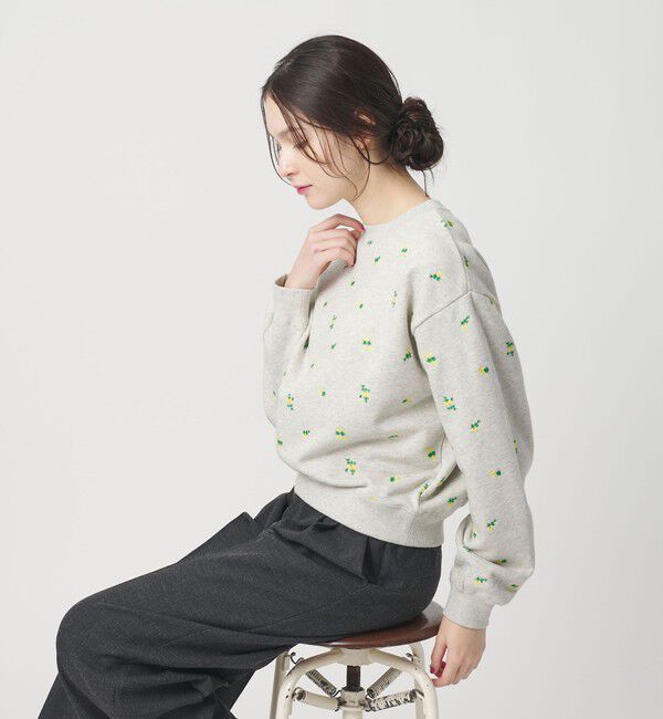 BEAUTY&YOUTH UNITED ARROWS「コットン裏毛 エンブロイダリー スウェットプルオーバー」|スウェット・ジャージ|