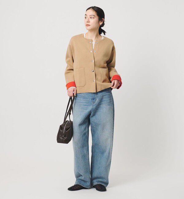 BEAUTY&YOUTH UNITED ARROWS「【WEB限定 Wardrobe DAILY MINIMAL】バイカラー スナップボタンカーディガン ウォッシャブル」|カーディガン|